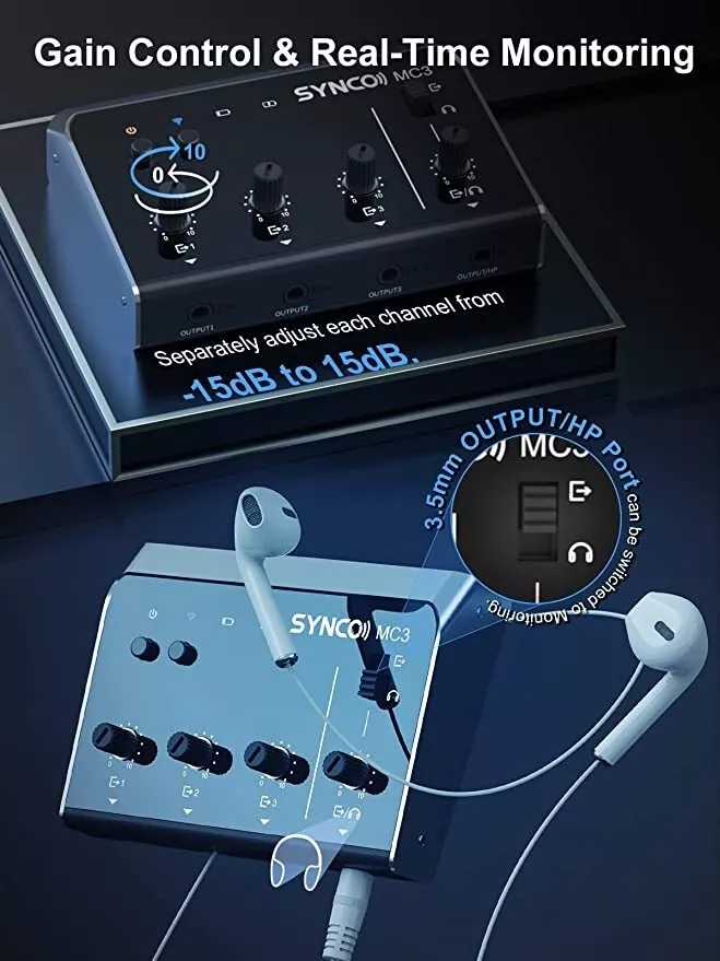 Synco MC3 Lite Audio Mixer 4 C - Photography Videos Free 评论和价格