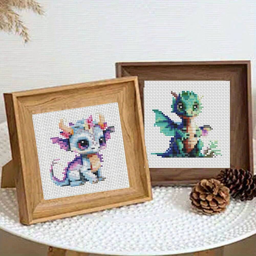 12Pcs Dragon Cross Stitch 11CT - Photography Geometry 评论和价格
