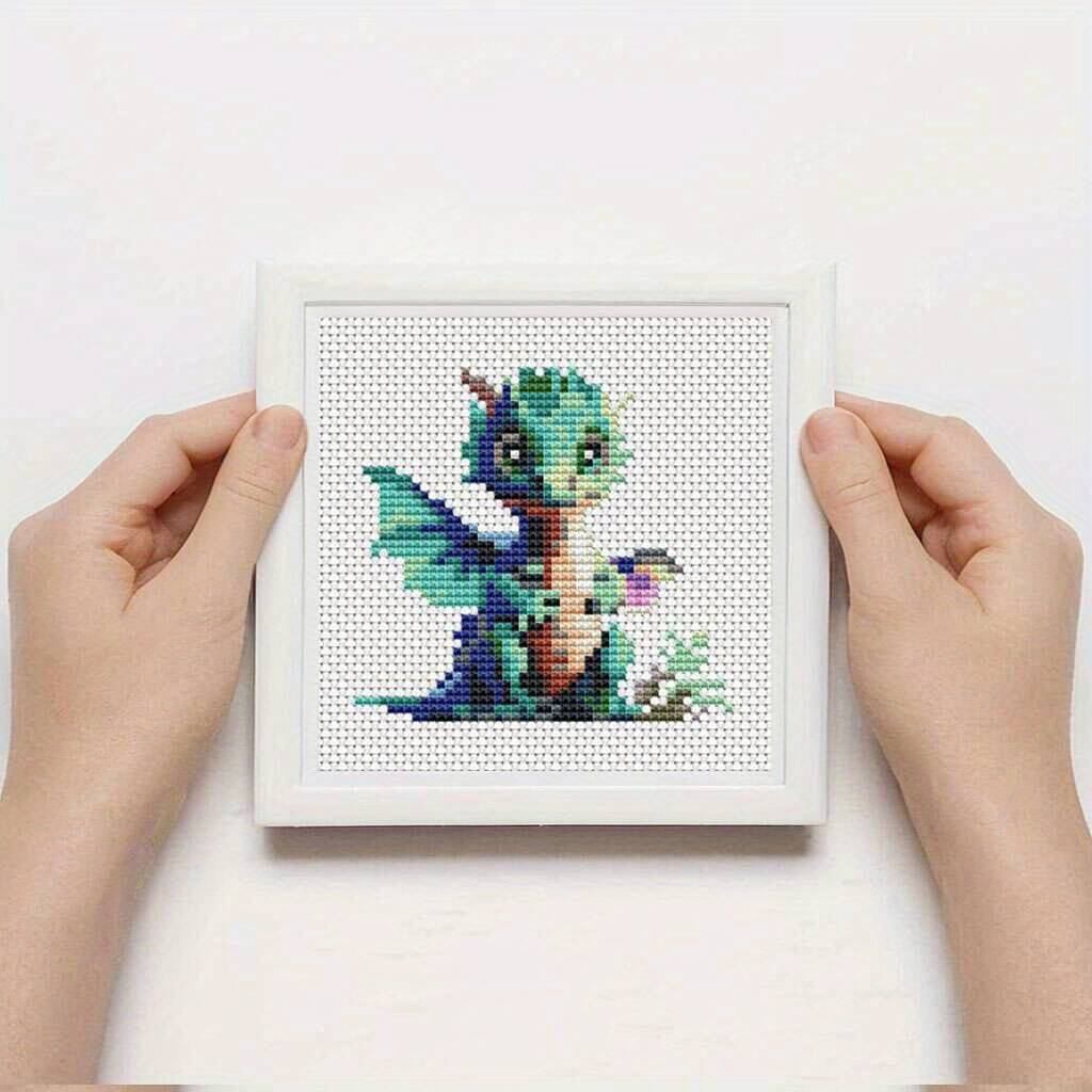 12Pcs Dragon Cross Stitch 11CT - Photography Geometry 评论和价格