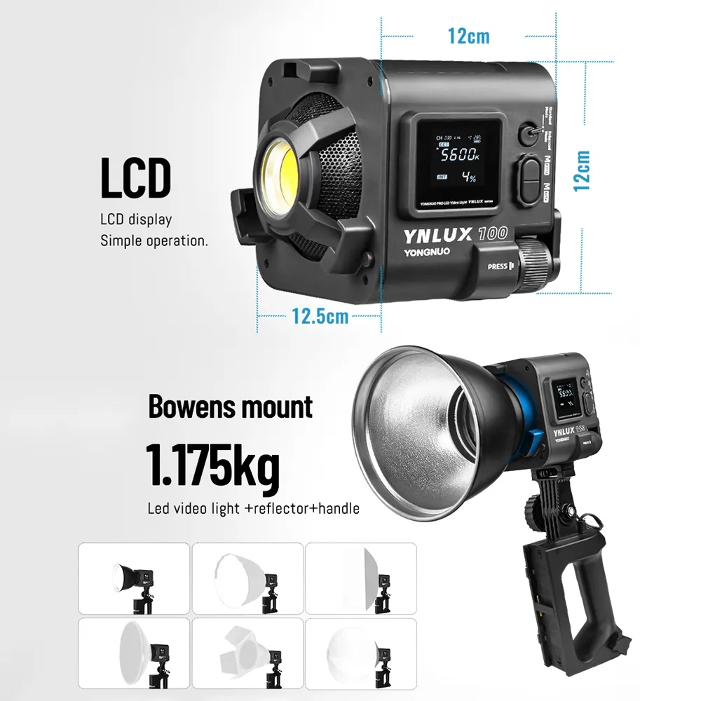 YONGNUO YNLUX100 100W 3200K-56 - Photography Videos Free 评论和价格