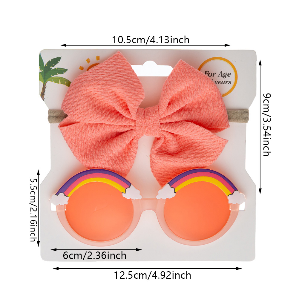 2Pcs/Set Rainbow Baby Sunglass - Photography Cheat Sheet 评论和价格