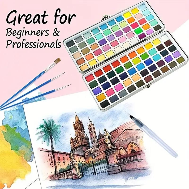 Watercolor Paint with Brushes, - Photography Design 评论和价格