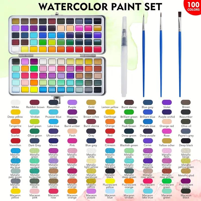 Watercolor Paint with Brushes, - Photography Design 评论和价格