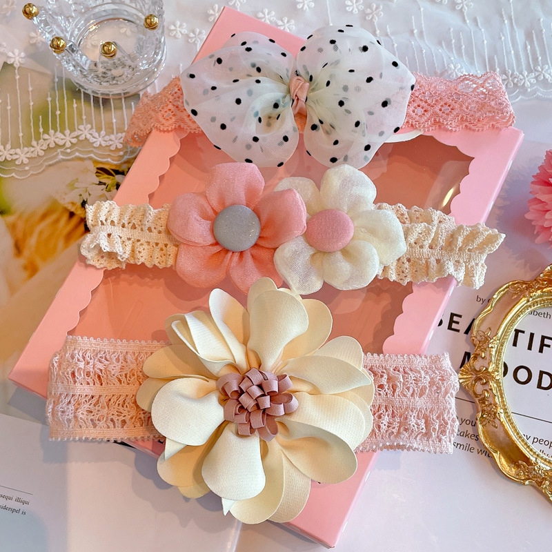 3Pcs/Lot Lace Bow Baby Headban - Photography Cheat Sheet 评论和价格