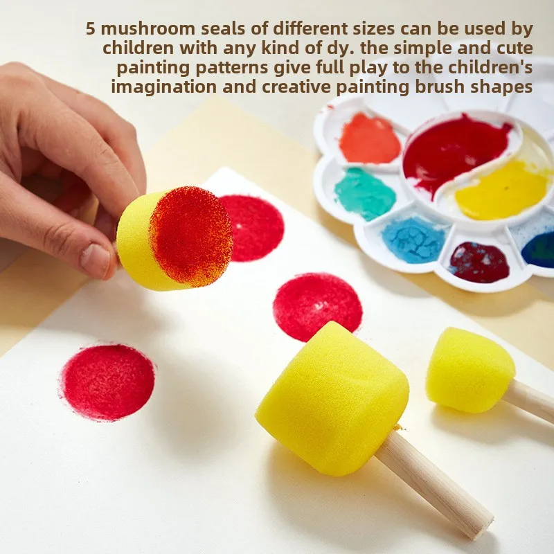 5/10PCS Wooden Handle Mushroom - Photography Design 评论和价格
