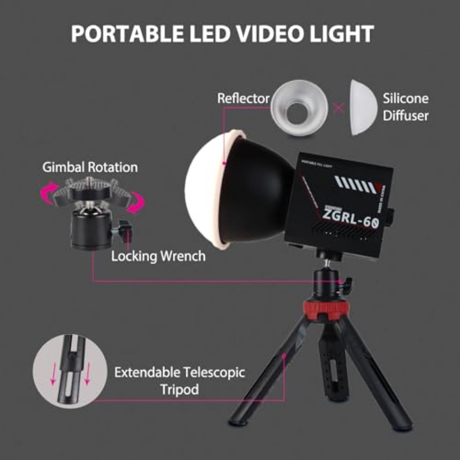 60W COB LED Video Light Handhe - Photography Videos Free 评论和价格