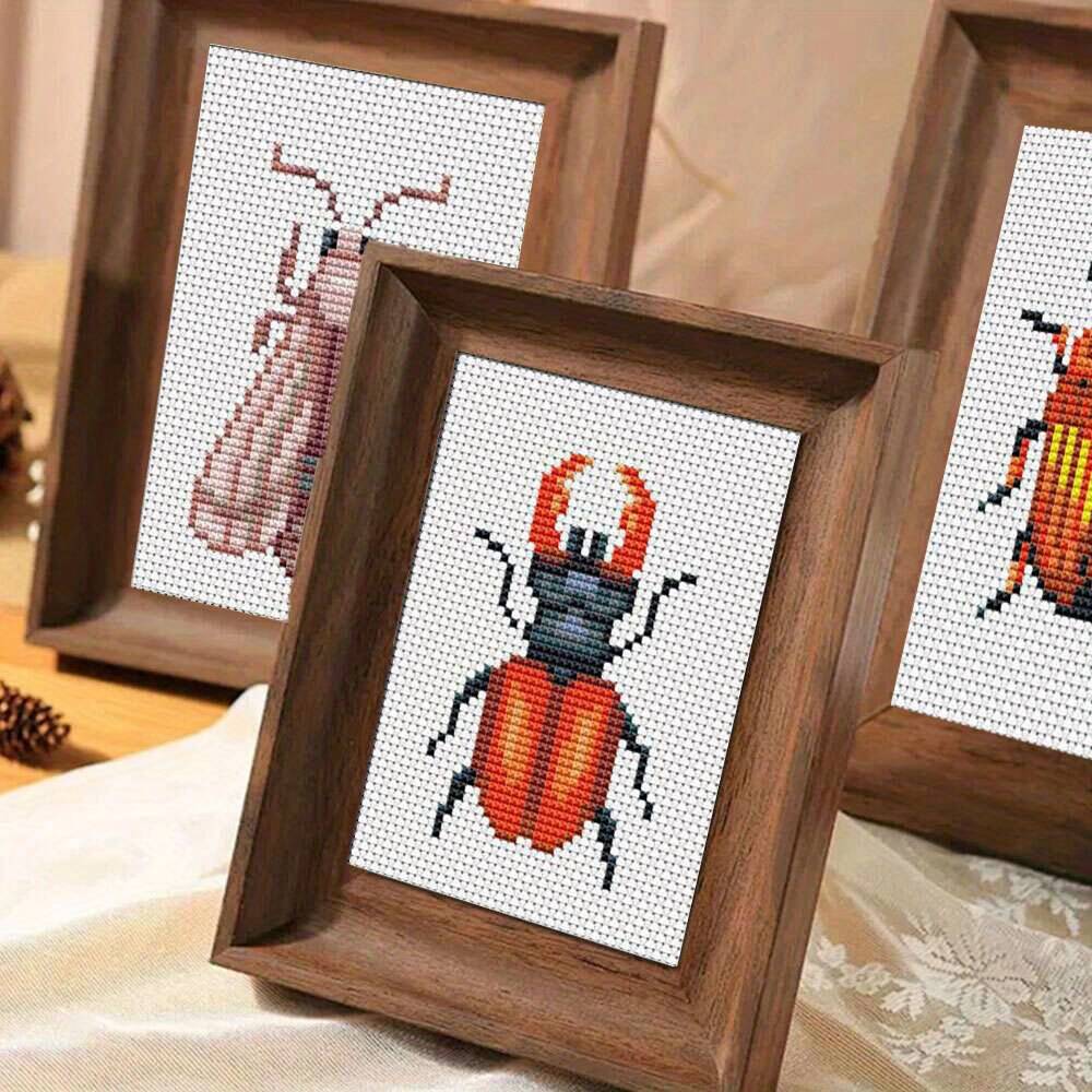 8Pcs Insect Cross Stitch Embro - Photography Geometry 评论和价格