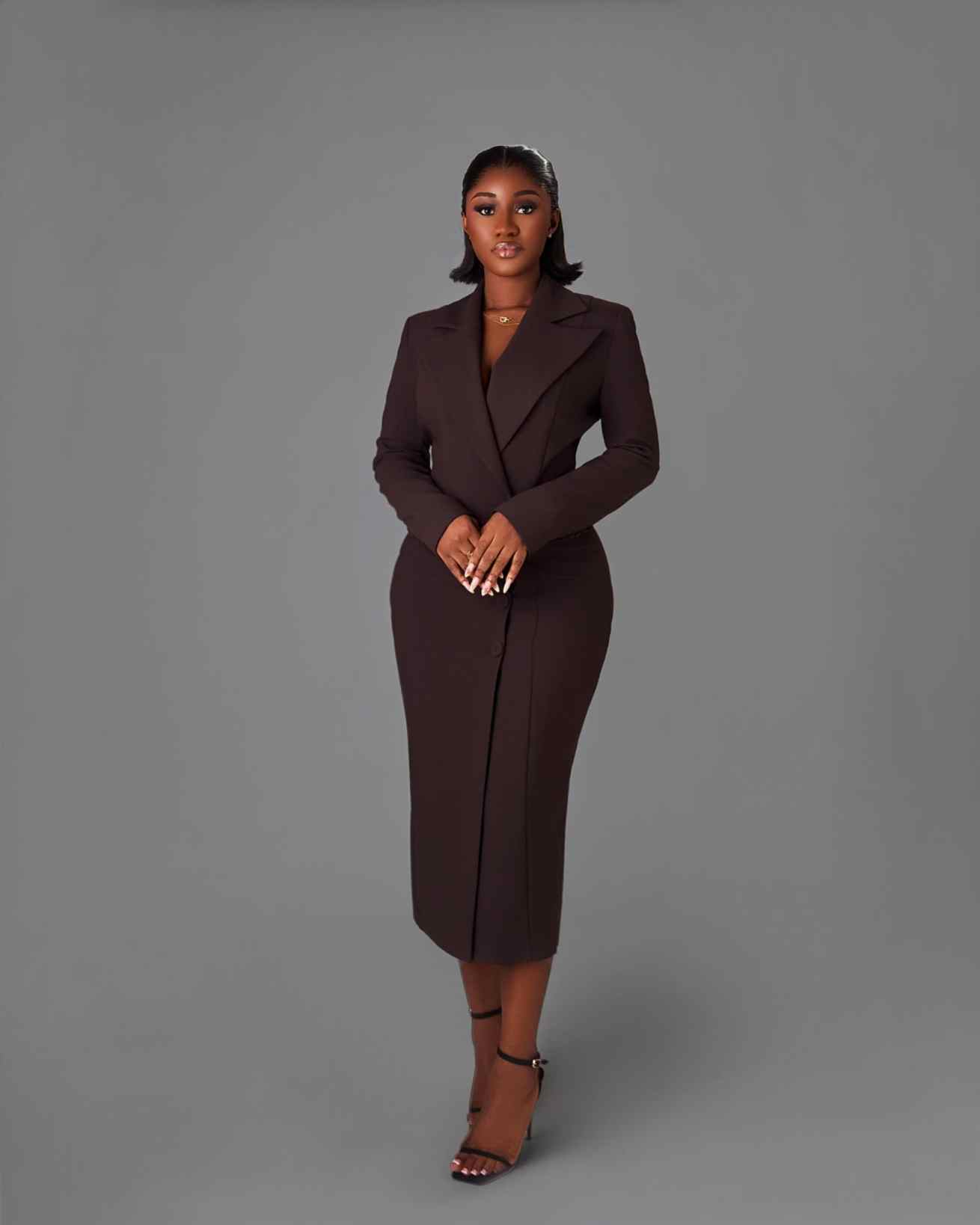Plus Size Women Mermaid Blazer - Photography Geometry 评论和价格