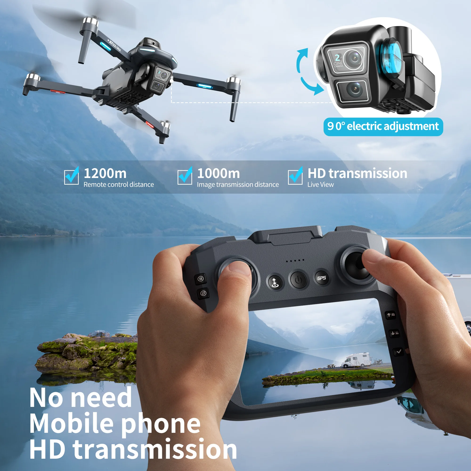 Original XT606 MAX GPS Drone H - Photographic Memory 评论和价格