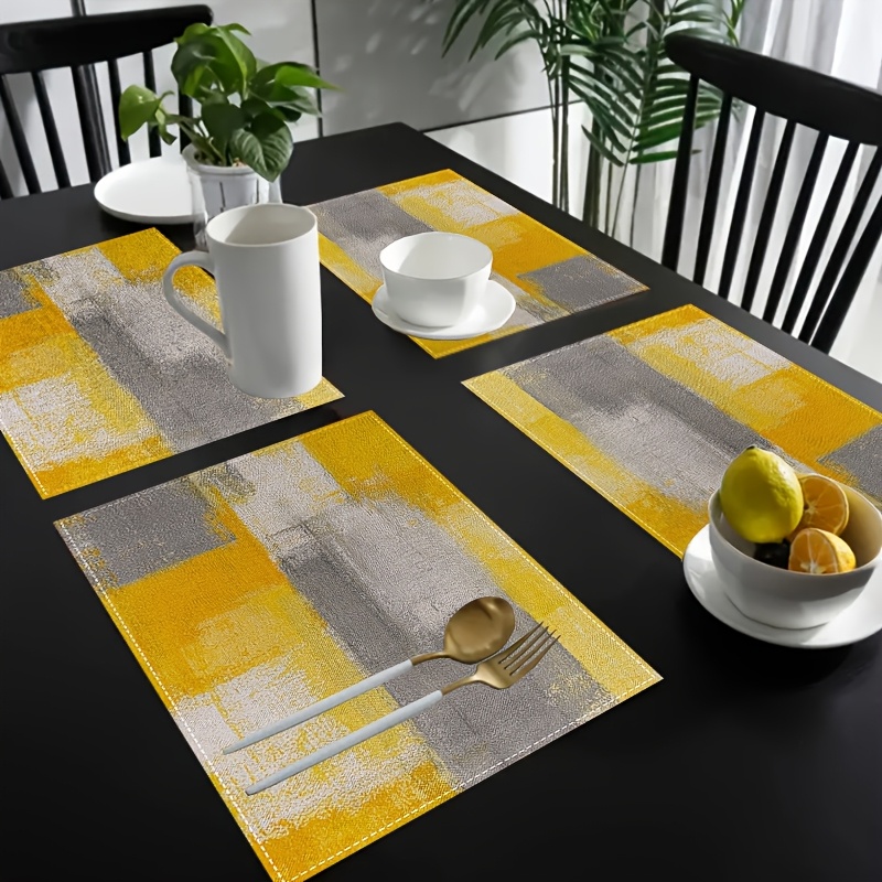 VIKAMA Yellow Gray Abstract Oi - Photography Geometry 评论和价格