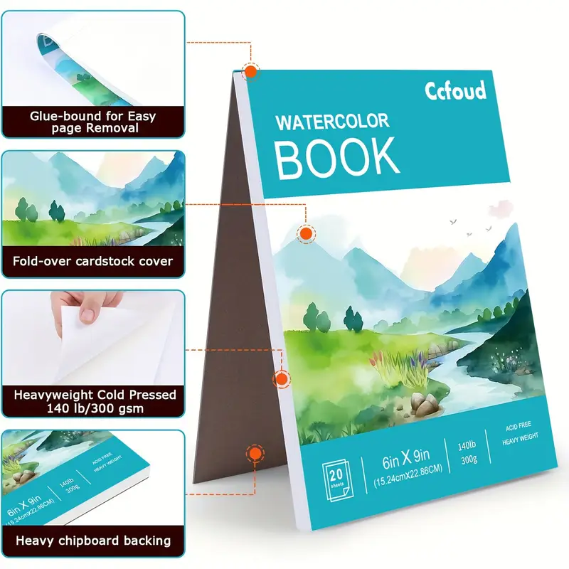 2pcs 12 Sheets Watercolor Sket - Photography Book 评论和价格